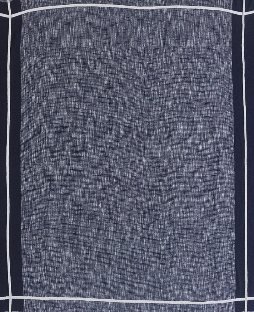 Blue Woven Cotton Geometric Throw HomeRoots