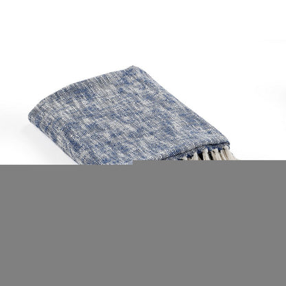 50" X 60" Black and White Woven Cotton Throw Blanket with Fringe HomeRoots