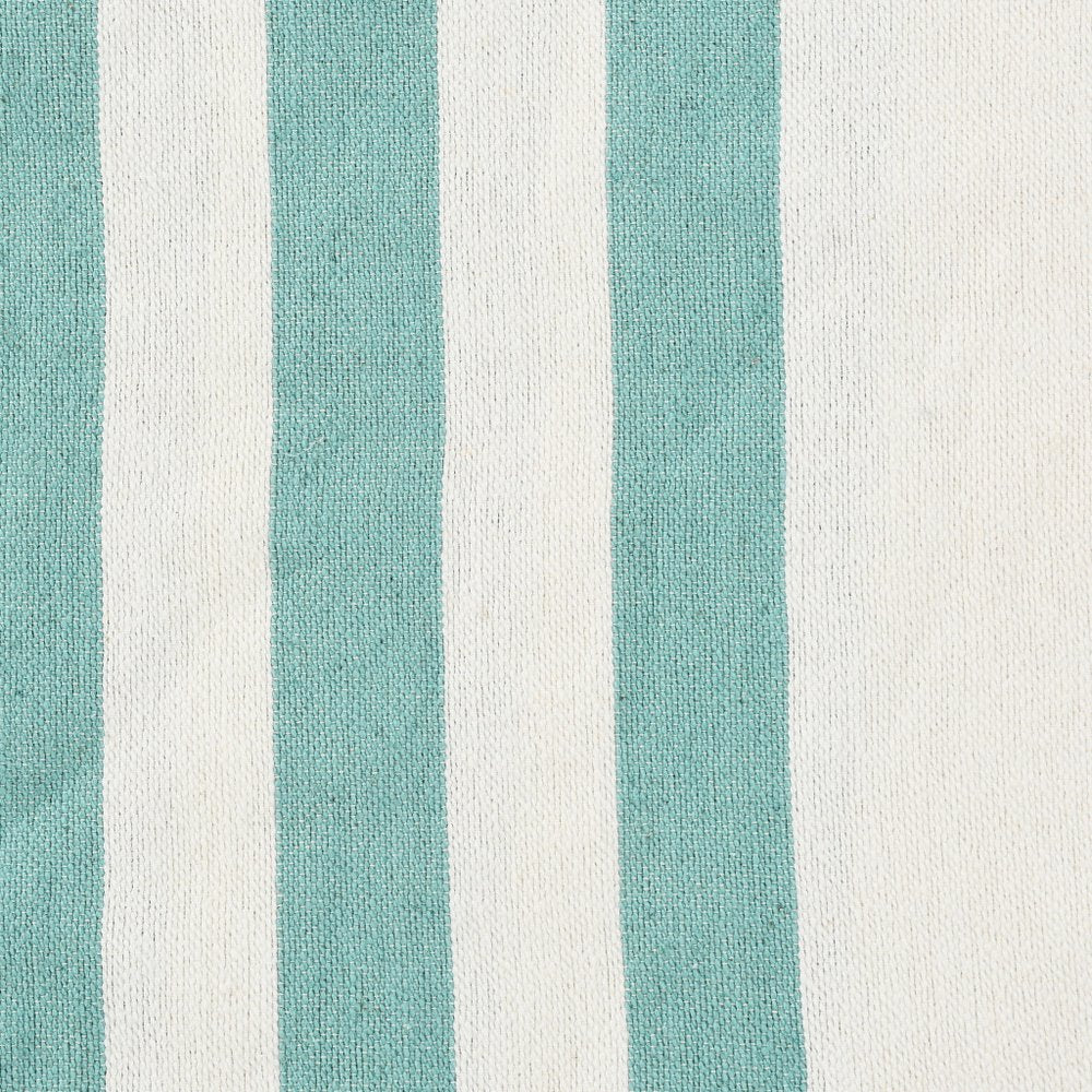50" X 60" Blue and White Woven Cotton Striped Throw Blanket with Tassels HomeRoots