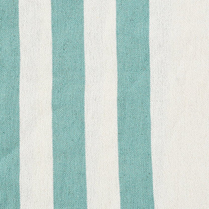 50" X 60" Blue and White Woven Cotton Striped Throw Blanket with Tassels HomeRoots