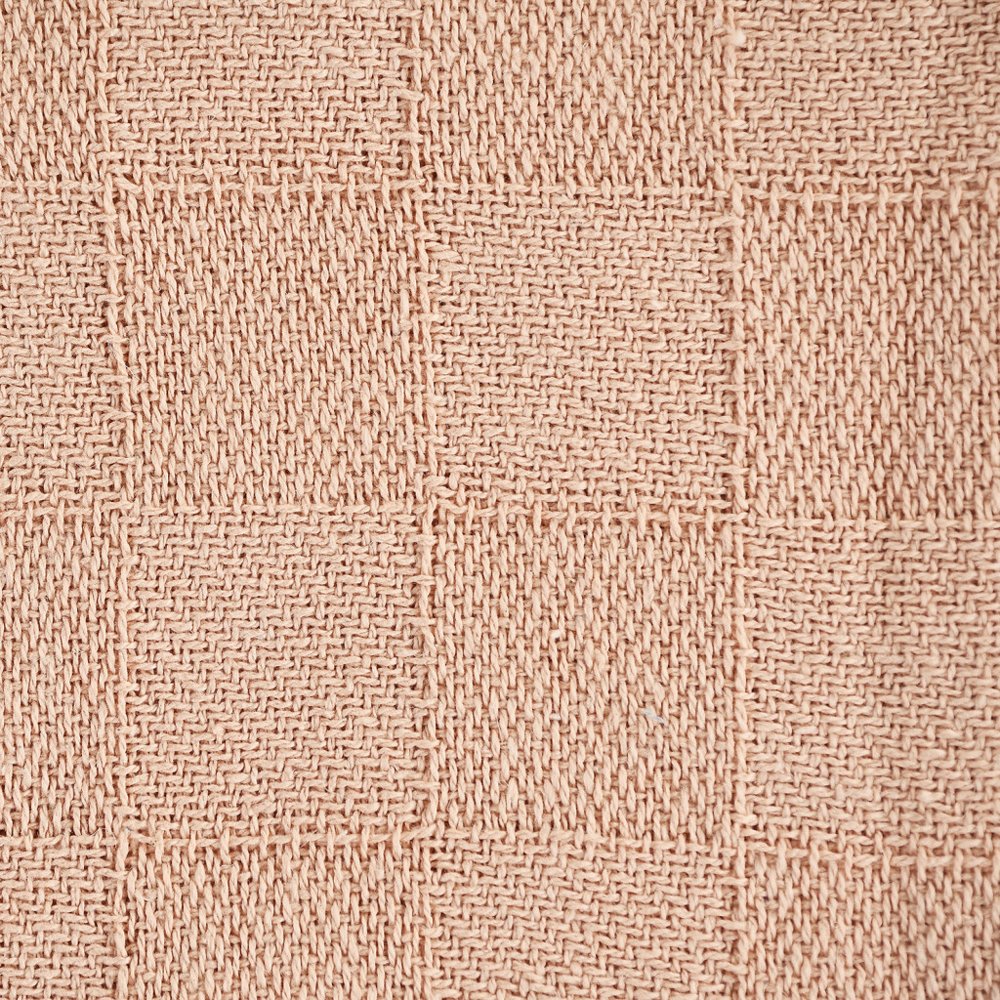 50" X 60" Orange Woven Cotton Throw Blanket with Fringe HomeRoots