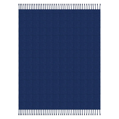 50" X 60" Pink Woven Cotton Throw Blanket with Fringe HomeRoots