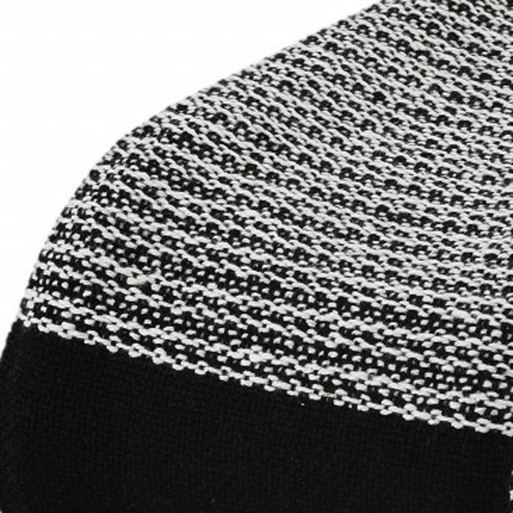 Black and White Woven Cotton Checkered Throw Blanket — view 6