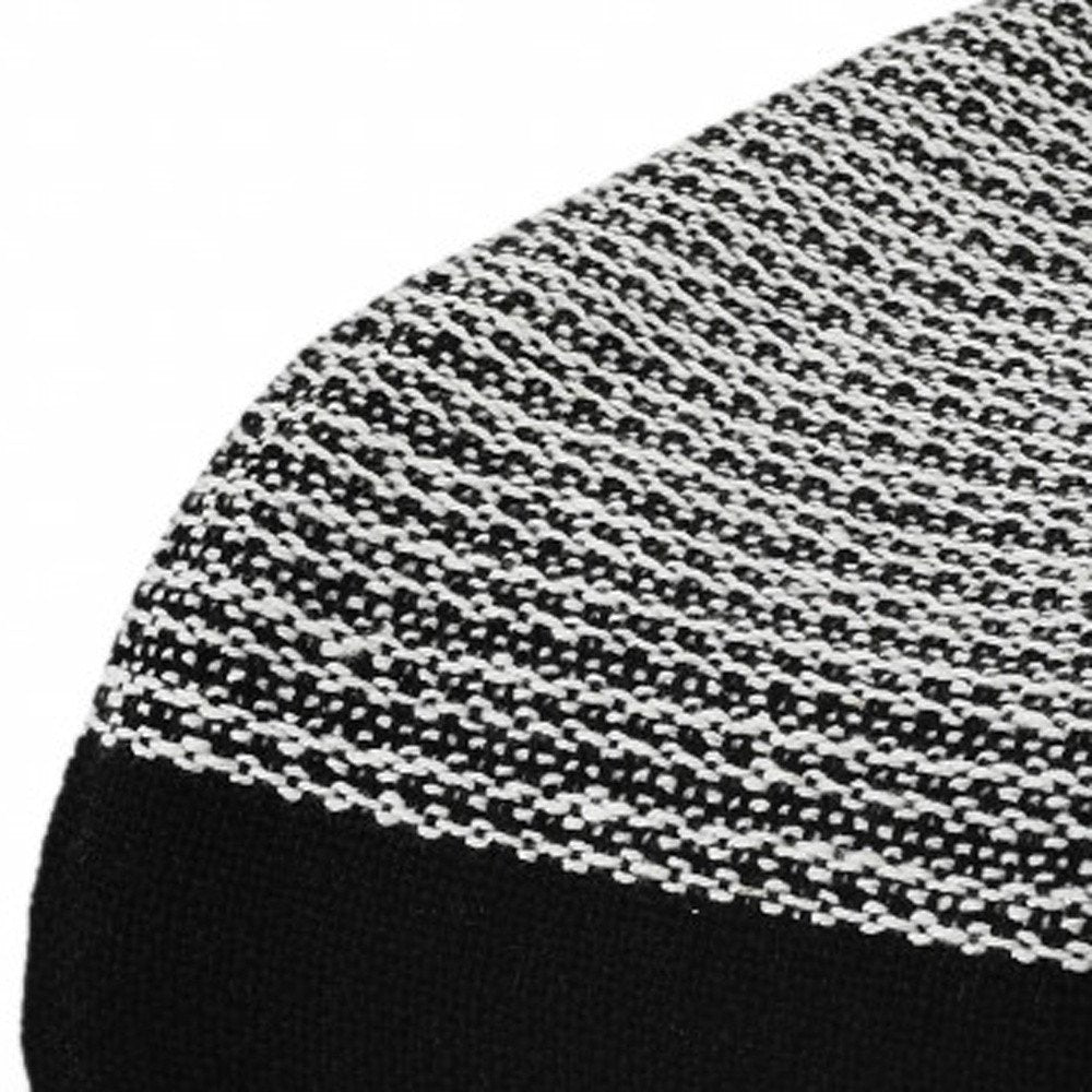 Black and White Woven Cotton Checkered Throw Blanket — view 8