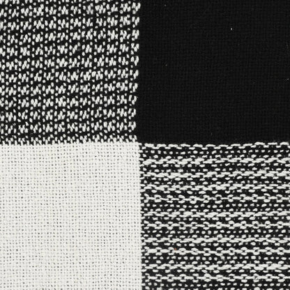 50" X 60" Gray Woven Cotton Checkered Throw Blanket with Fringe HomeRoots