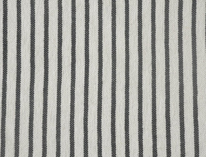 50" X 60" Brown and White Woven Cotton Striped Throw Blanket with Tassels HomeRoots