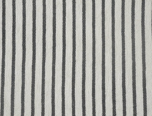 50" X 60" Black and White Woven Cotton Striped Throw Blanket with Tassels HomeRoots