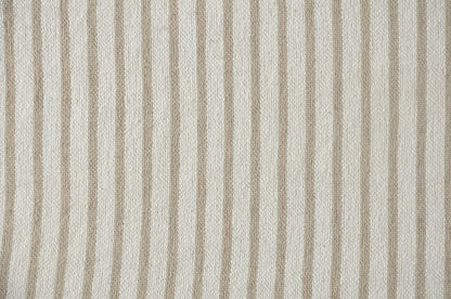50" X 60" Brown and White Woven Cotton Striped Throw Blanket with Tassels HomeRoots