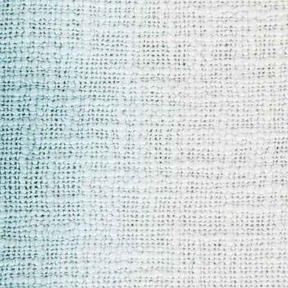 50" X 60" Black and White Woven Cotton Ombre Throw Blanket with Fringe HomeRoots