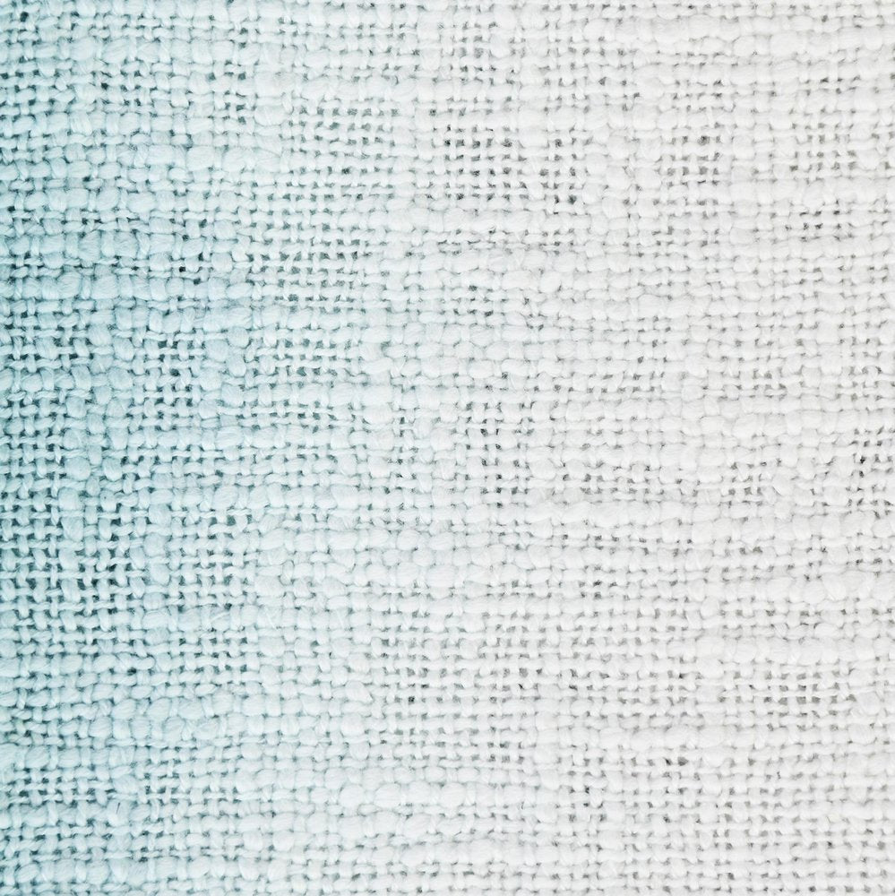 50" X 60" Black and White Woven Cotton Ombre Throw Blanket with Fringe HomeRoots