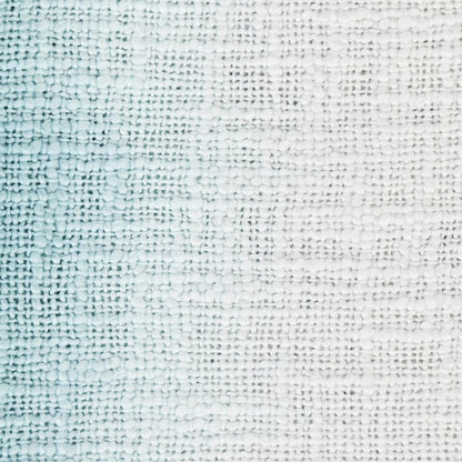 50" X 60" Black and White Woven Cotton Ombre Throw Blanket with Fringe HomeRoots