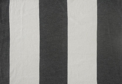50" X 60" Blue and White Woven Cotton Striped Throw Blanket with Tassels HomeRoots