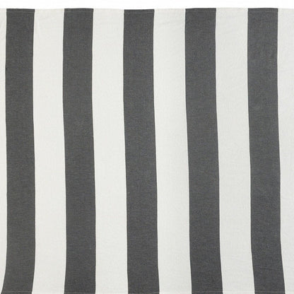 50" X 60" Blue and White Woven Cotton Striped Throw Blanket with Tassels HomeRoots