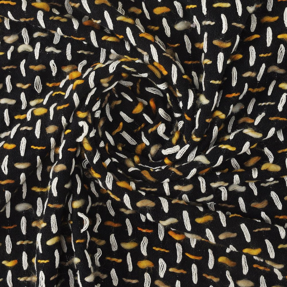 50" X 60" Black And Gold Geometric Cotton Woven Throw Blanket with Tassels HomeRoots