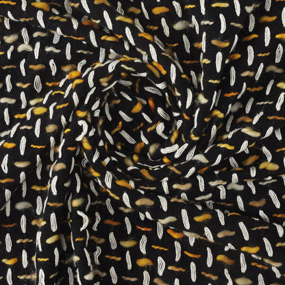 50" X 60" Black And Gold Geometric Cotton Woven Throw Blanket with Tassels HomeRoots
