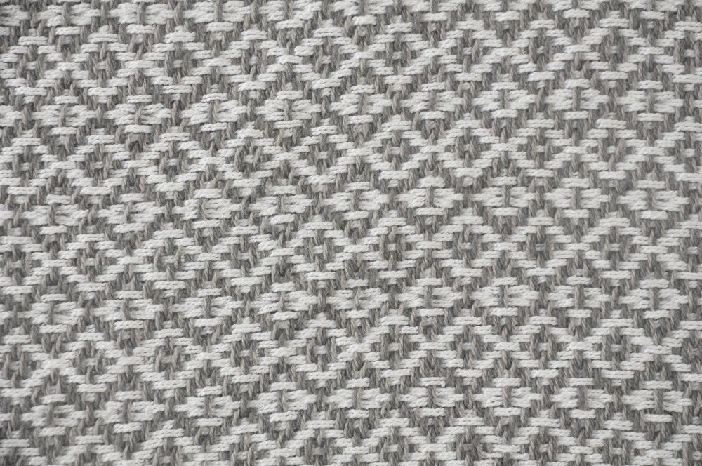 50" X 60" Gray and White Woven Cotton Geometric Throw Blanket with Fringe HomeRoots
