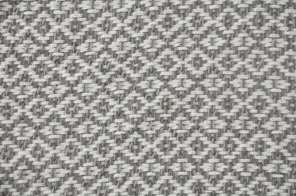 50" X 60" Gray and White Woven Cotton Geometric Throw Blanket with Fringe HomeRoots