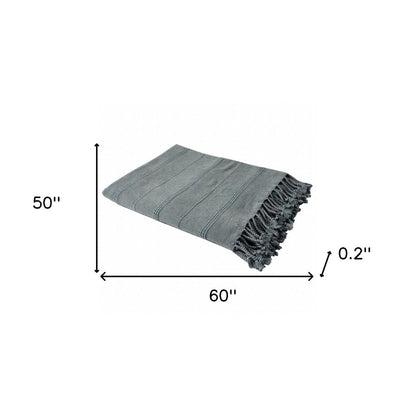 Red Woven Cotton Striped Throw Blanket HomeRoots