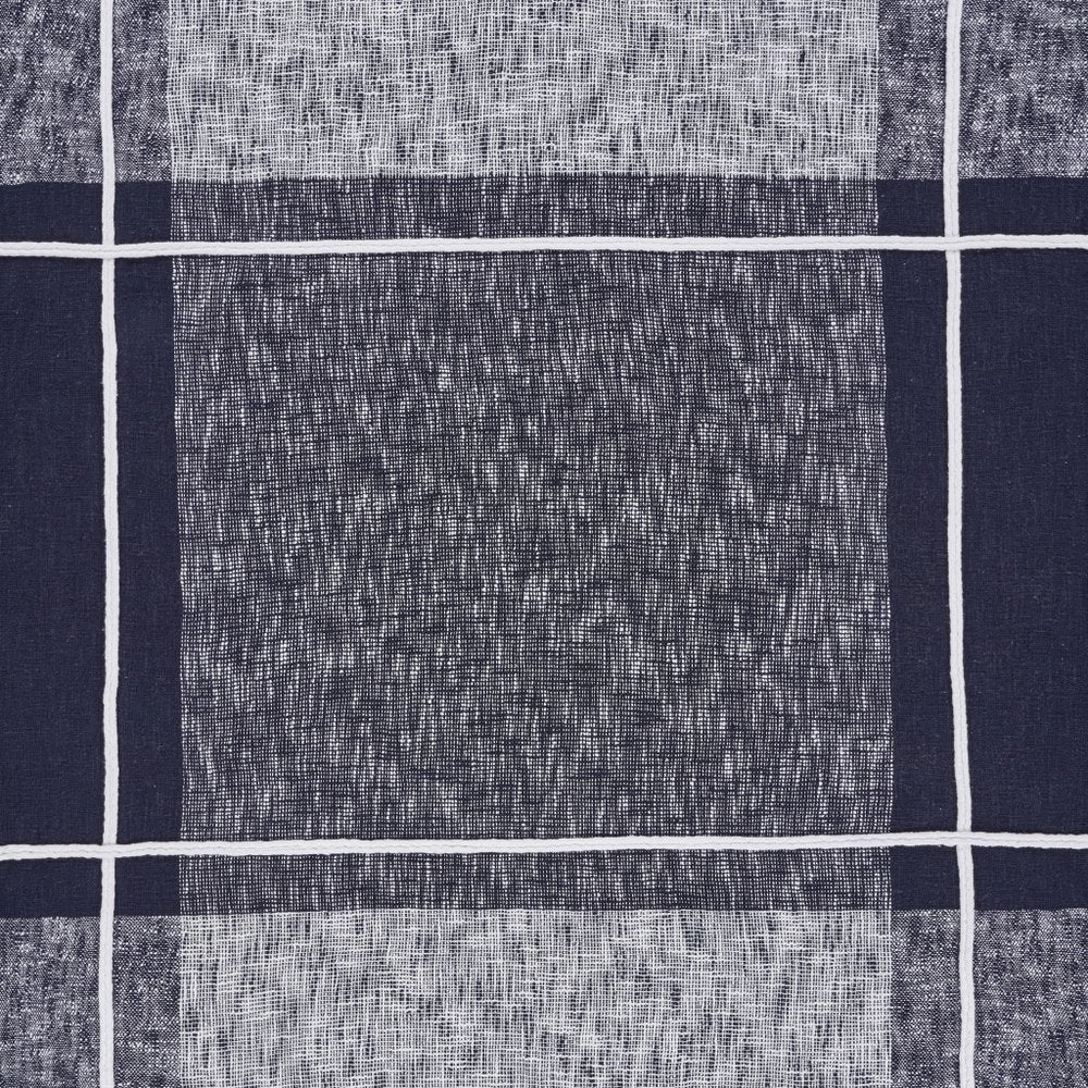 50" X 60" Blue and White Woven Cotton Checkered Throw Blanket with Tassels — view 2