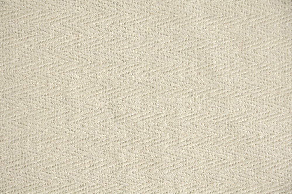 60" X 50" Cream Woven Cotton Chevron Throw Blanket with Tassels HomeRoots