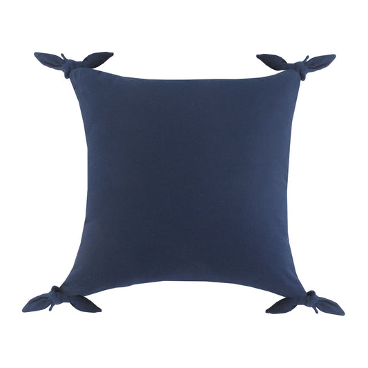 20" X 20" Navy Blue 100% Cotton Zippered Pillow 4.0" (L) x 20.0" (W) x 20.0" (H) FurniFindUSA