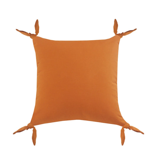 20" X 20" Burnt Orange 100% Cotton Zippered Pillow FurniFindUSA
