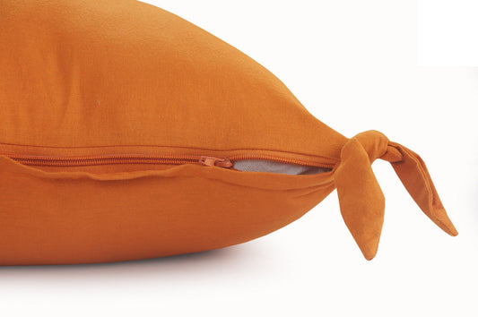 20" X 20" Burnt Orange 100% Cotton Zippered Pillow FurniFindUSA