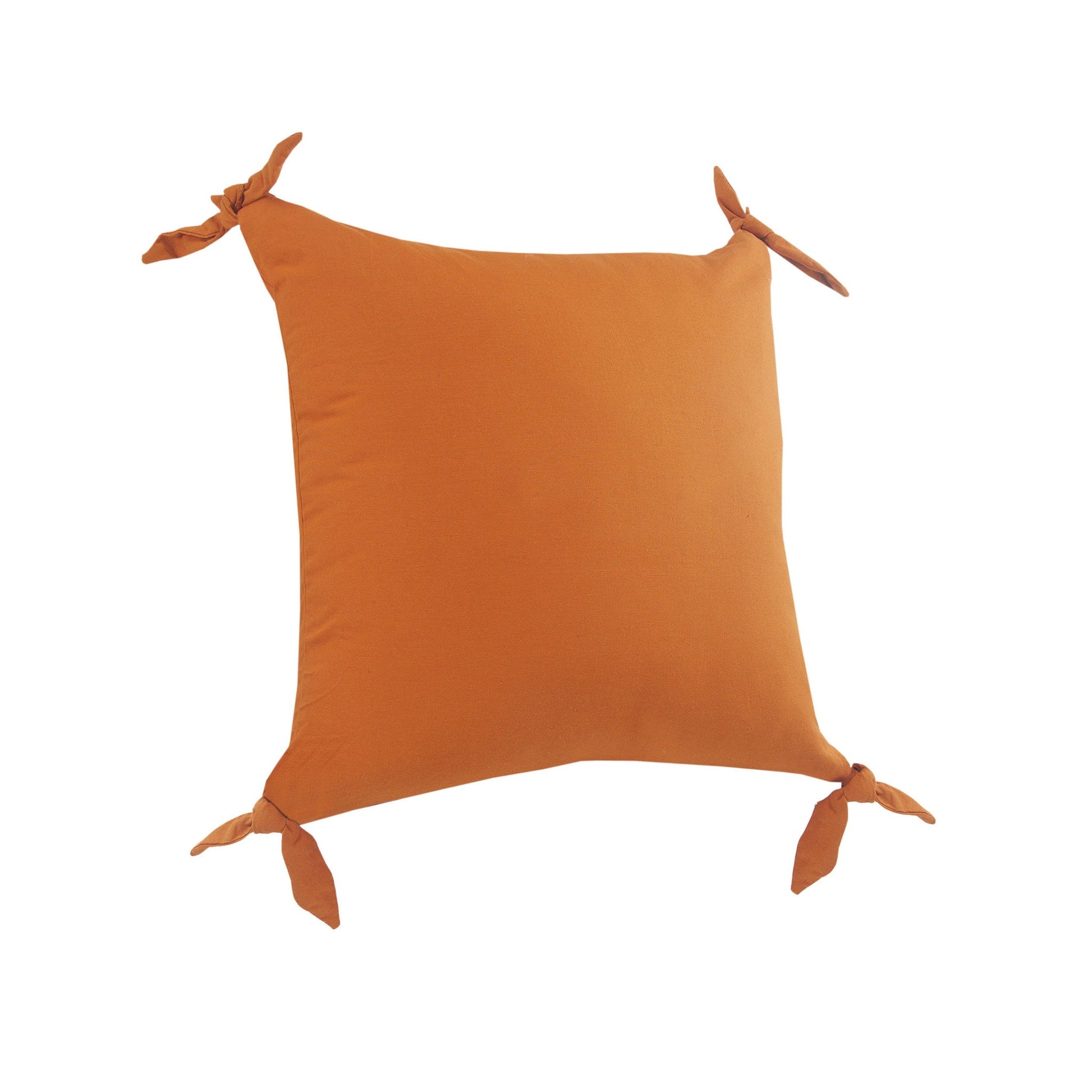 20" X 20" Burnt Orange 100% Cotton Zippered Pillow FurniFindUSA