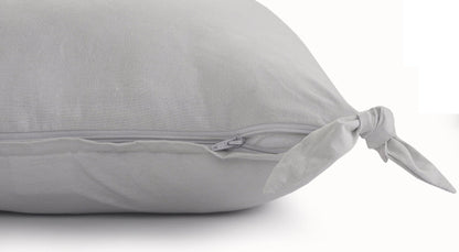 20" X 20" Light Gray 100% Cotton Zippered Pillow 4.0" (L) x 20.0" (W) x 20.0" (H) FurniFindUSA