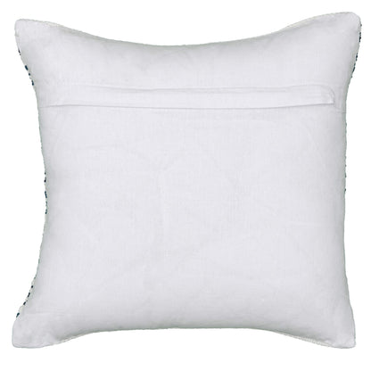 18" X 18" Blue White And Gray 100% Cotton Chevron Zippered Pillow FurniFindUSA