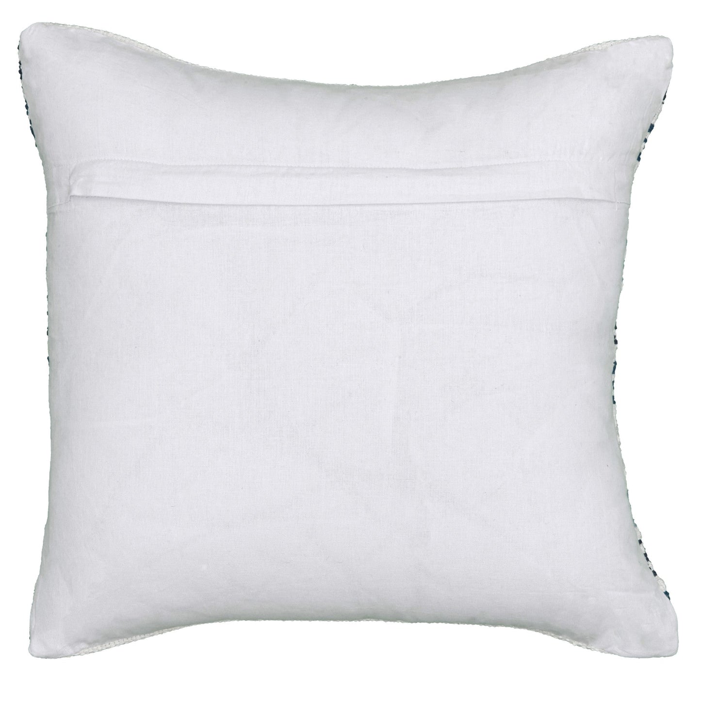 18" X 18" Blue White And Gray 100% Cotton Chevron Zippered Pillow FurniFindUSA