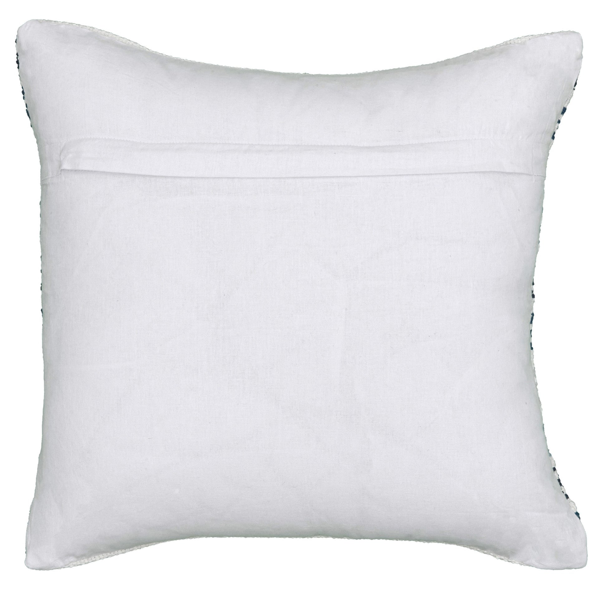 18" X 18" Blue White And Gray 100% Cotton Chevron Zippered Pillow FurniFindUSA