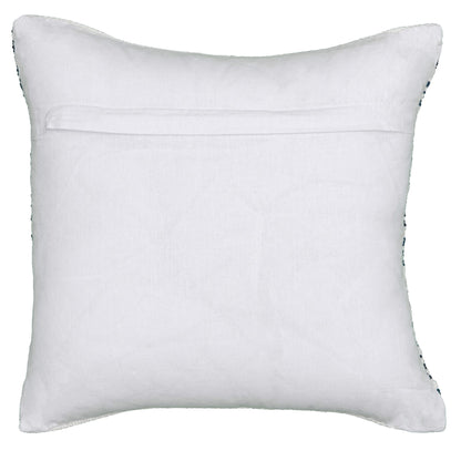 18" X 18" Blue White And Gray 100% Cotton Chevron Zippered Pillow FurniFindUSA