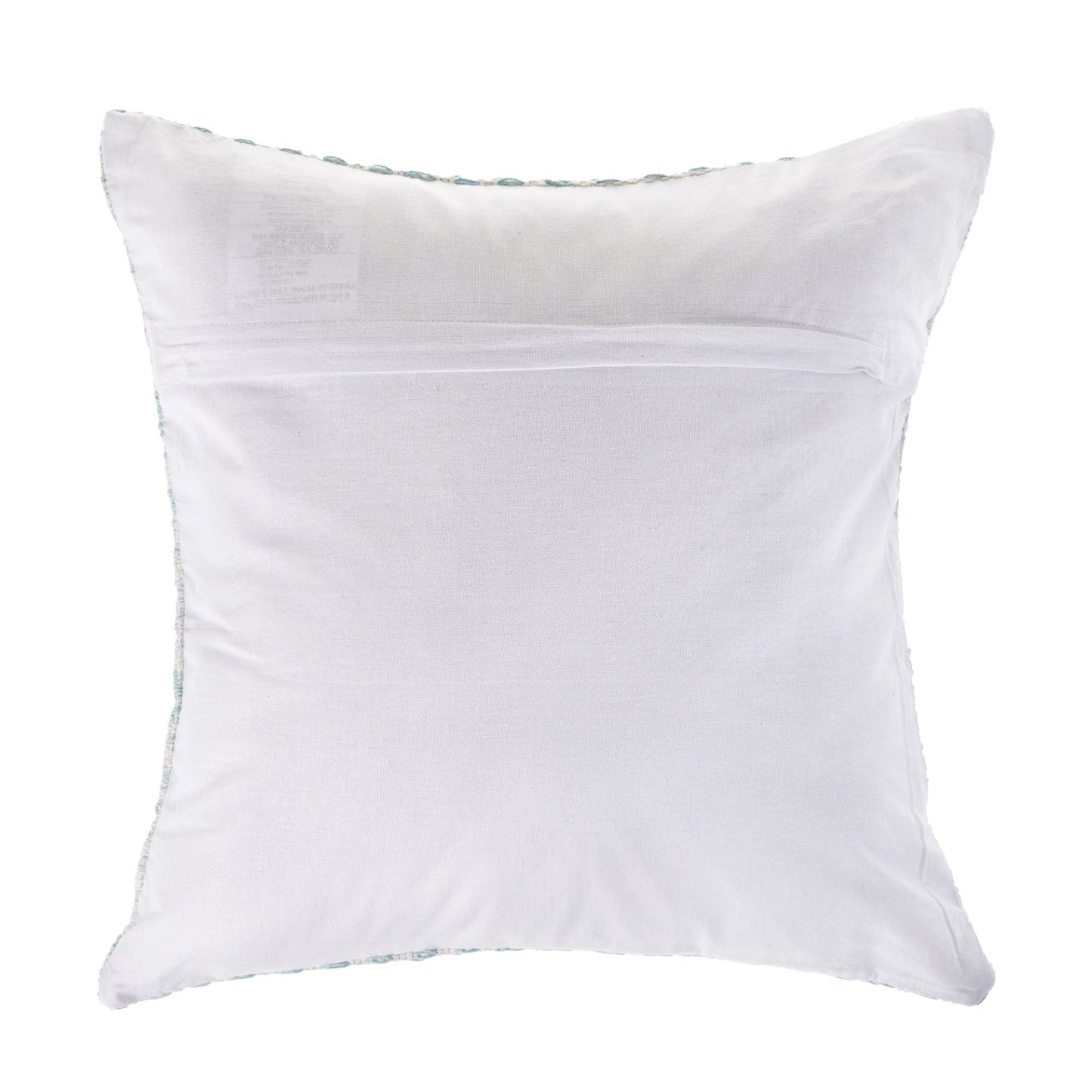 18" X 18" Light Blue And White 100% Cotton Chevron Zippered Pillow FurniFindUSA