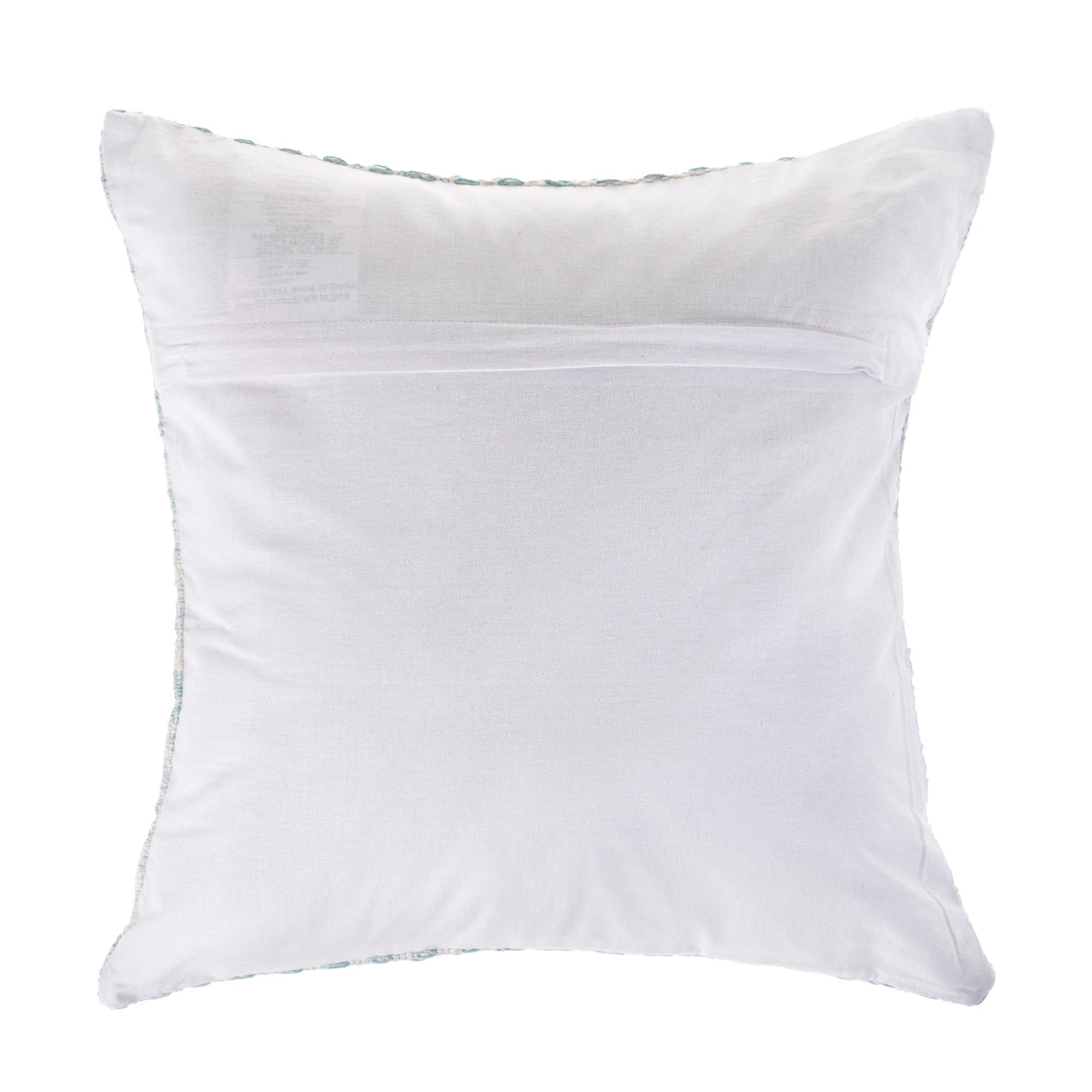 18" X 18" Light Blue And White 100% Cotton Chevron Zippered Pillow FurniFindUSA