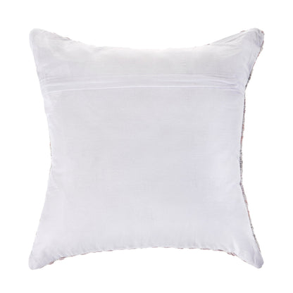 18" X 18" Purple Pink Gray And White 100% Cotton Chevron Zippered Pillow FurniFindUSA