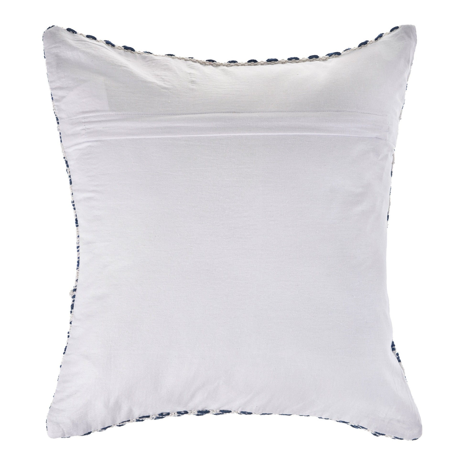 18" X 18" Blue And White 100% Cotton Chevron Zippered Pillow FurniFindUSA