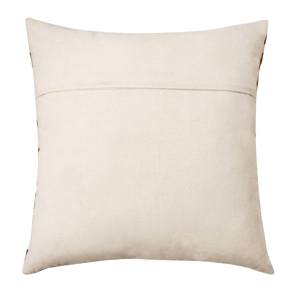 20" X 20" Orange White And Black 100% Cotton Geometric Zippered Pillow — view 7
