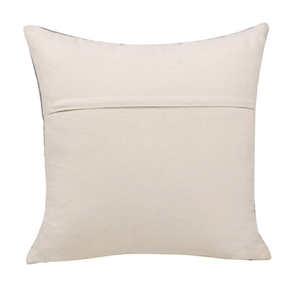 20" X 20" Gray White And Yellow 100% Cotton Geometric Zippered Pillow