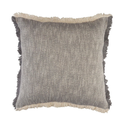 20" X 20" Gray And White 100% Cotton Abstract Zippered Pillow FurniFindUSA