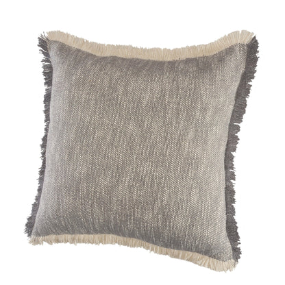 20" X 20" Gray And White 100% Cotton Abstract Zippered Pillow FurniFindUSA