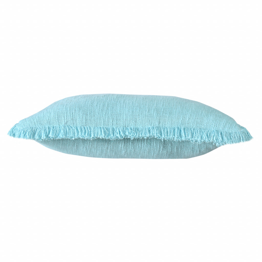 20" X 20" Bright Blue 100% Cotton Zippered Pillow 4.0" (L) x 20.0" (W) x 20.0" (H) FurniFindUSA