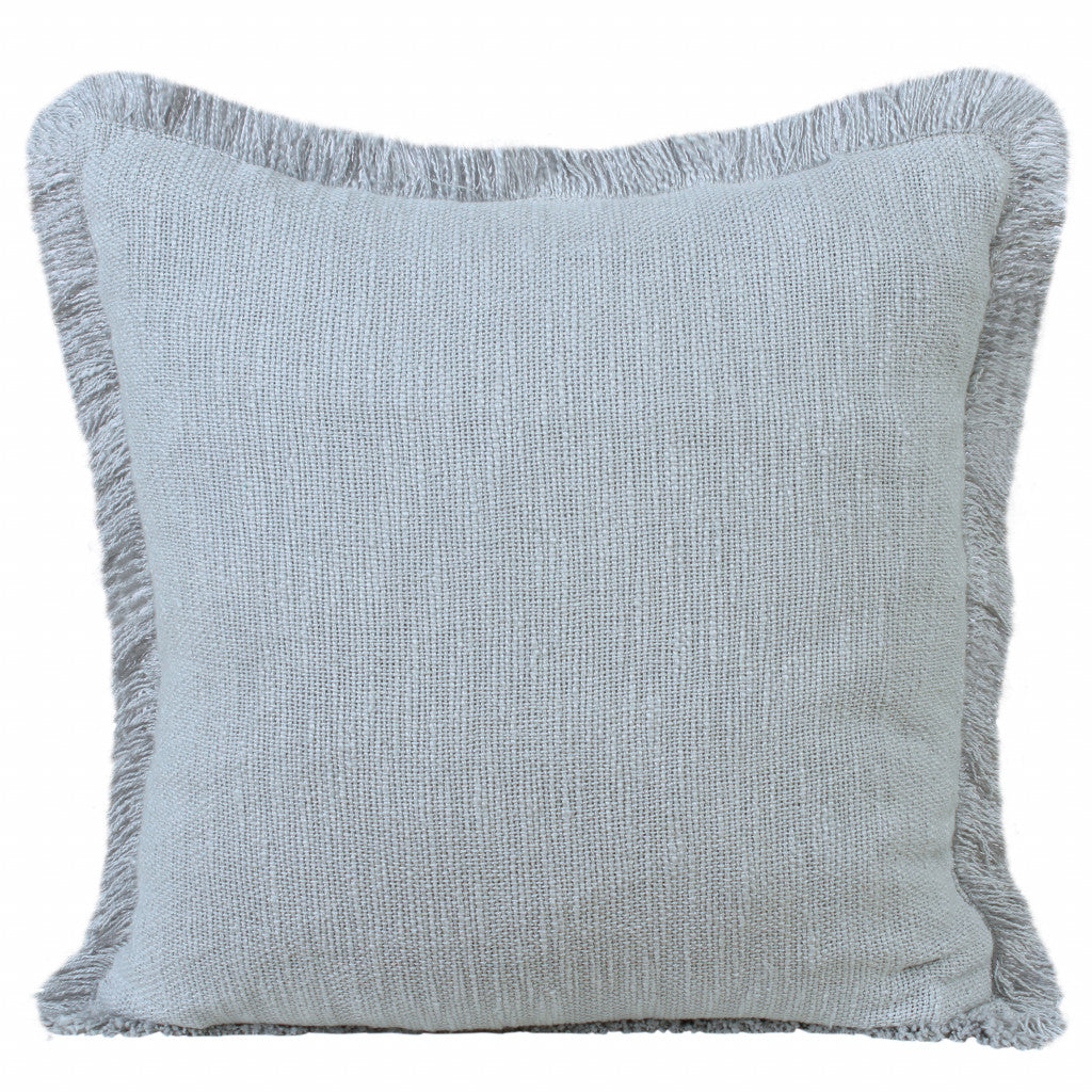 20" X 20" Micro Gray 100% Cotton Zippered Pillow FurniFindUSA