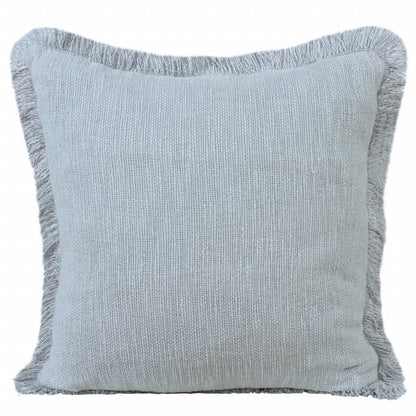 20" X 20" Micro Gray 100% Cotton Zippered Pillow FurniFindUSA