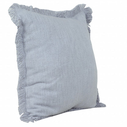 20" X 20" Micro Gray 100% Cotton Zippered Pillow FurniFindUSA