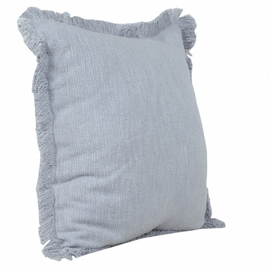 20" X 20" Micro Gray 100% Cotton Zippered Pillow FurniFindUSA