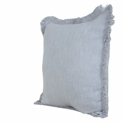 20" X 20" Micro Gray 100% Cotton Zippered Pillow FurniFindUSA
