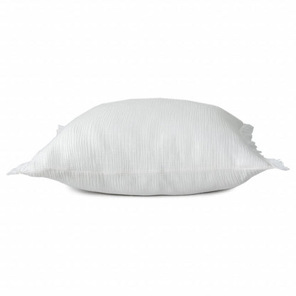 20" X 20" True White 100% Cotton Zippered Pillow FurniFindUSA