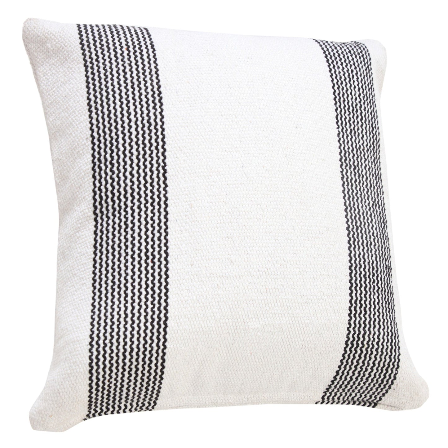 20" X 20" Black And White 100% Cotton Geometric Zippered Pillow 4.0" (L) x 20.0" (W) x 20.0" (H) FurniFindUSA