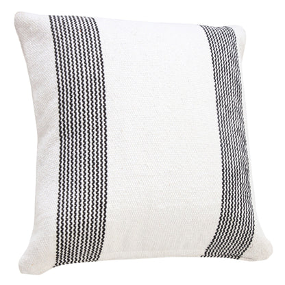 20" X 20" Black And White 100% Cotton Geometric Zippered Pillow 4.0" (L) x 20.0" (W) x 20.0" (H) FurniFindUSA